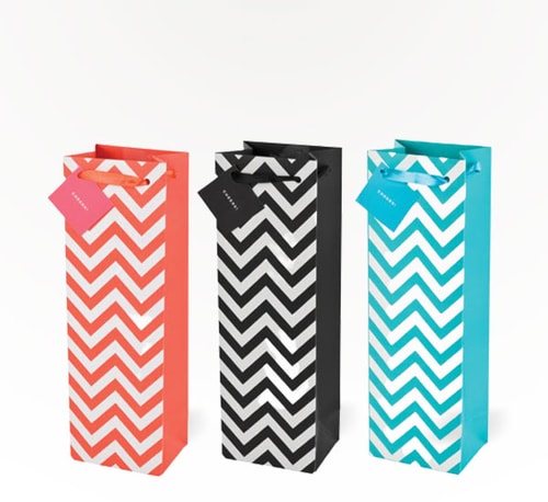 Cakewalk Assorted Chevron Wine Bag Single