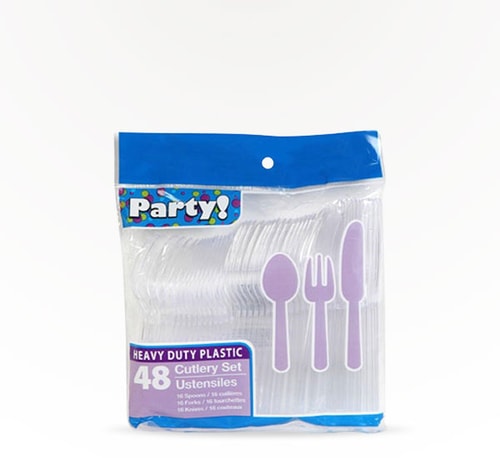 Party! Heavy Duty Plastic Cutlery Set 48 Pack