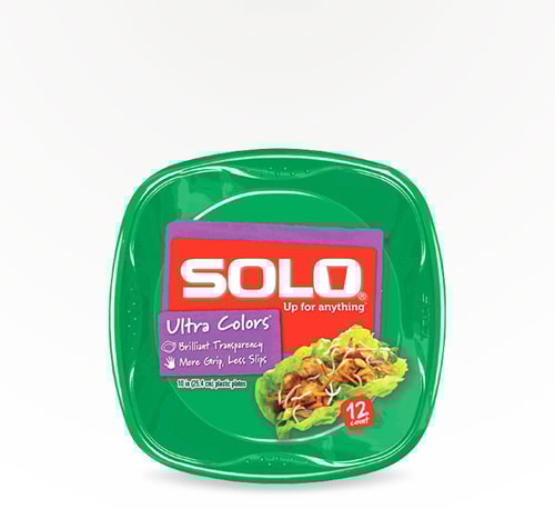 Solo 10 inch Ultra Colors Plastic Plates 12 Pack (12oz)