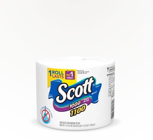 Scott 1100 Sheet Bathroom Tissue 1 roll