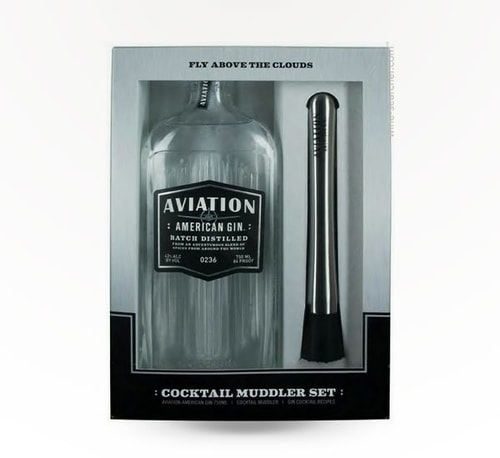 Aviation American Gin Gift Set with Muddler 750ml (Bottle)