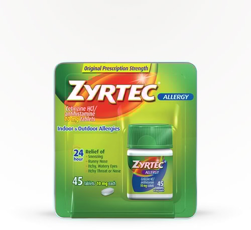 Zyrtec 10 mg Cetirizine Allergy Medication 3 Pack