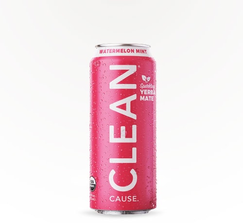Clean Cause Watermelon Mint Sparkling Yerba Mate 16 oz