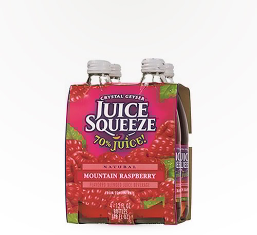 Crystal Geyser Juice Squeeze Mountain Raspberry 4 Cans (12oz)