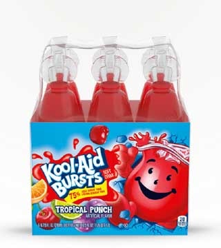 Kool-Aid Bursts Tropical Punch 6 Bottles 6.75 oz