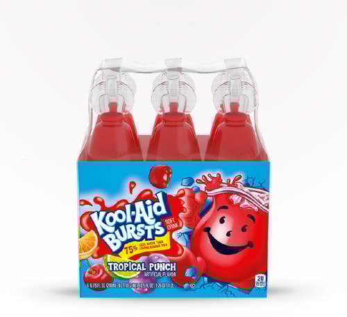 Kool-Aid Bursts Tropical Punch 6 Bottles 6.75 oz