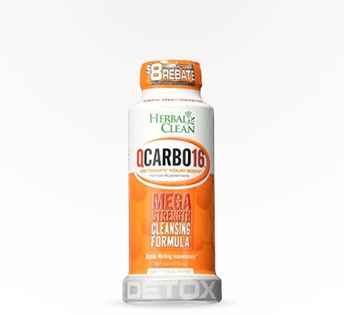 QCarbo Orange Mega Strength Detox 16 oz bottle