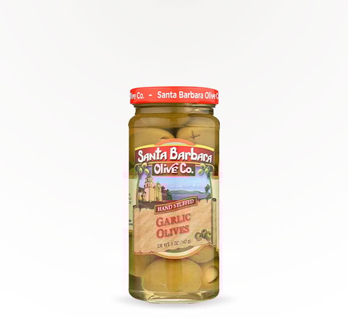 Santa Barbara Garlic Olives Cocktail Condiments Gourmet Foods 5 oz