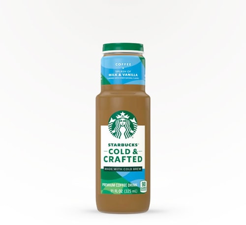 Starbucks Cold and Crafted Splash of Milk and Vanilla 11 oz bottle