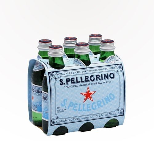 San Pellegrino Sparkling Mineral Water 6 Bottles 8.45 oz