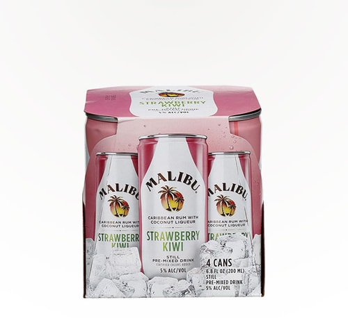 Malibu Strawberry Kiwi Rum 4 Pack (16oz)