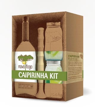 Novo Fogo Silver Cachaça Gift Set with Caipirinha Kit 750ml (Bottle)