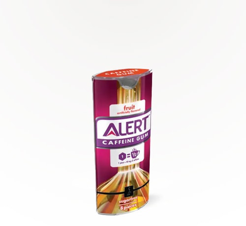 Alert Fruit Caffeine Gum 8 pieces