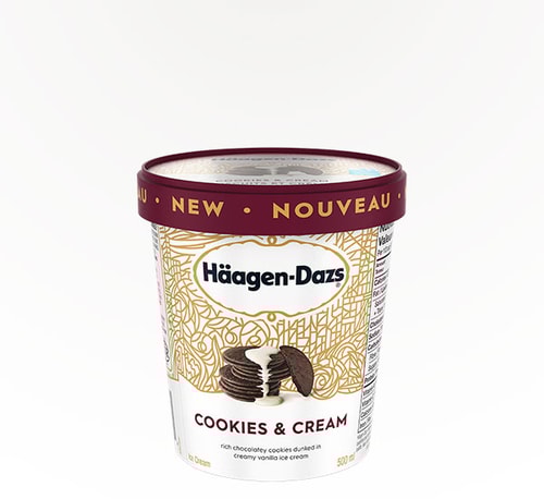 Häagen-Dazs Cookies and Cream Ice Cream 16.9oz (Bottle)