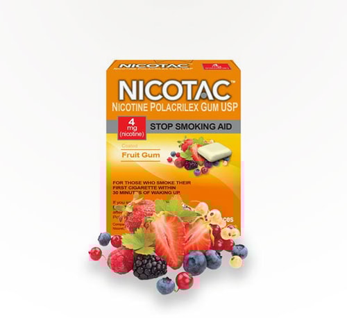 Nicotac 2 mg Fruit Gum 10 Pack