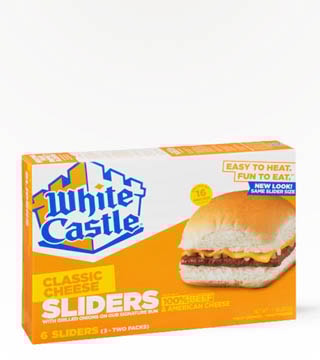 White Castle 6 Mini Cheeseburgers 1 lb