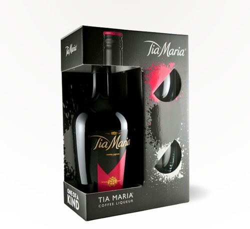 Tia Maria Coffee Liqueur Gift Set with Two Glasses 750ml (Bottle)