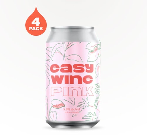 Easy Wine Pink Bubbles 4 Cans (12oz)