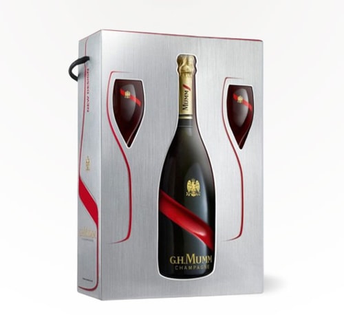 G.H. Mumm Grand Cordon Brut Gift Set with 2 Glasses 750ml (Bottle)