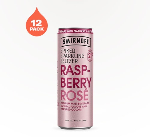 Smirnoff Seltzer Raspberry Rosé 12 Cans 12oz