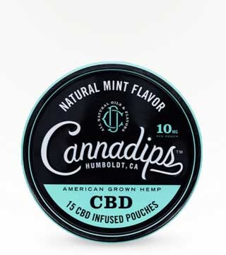Cannadips CBD Pouches Natural Mint 10 mg 15 Pouches