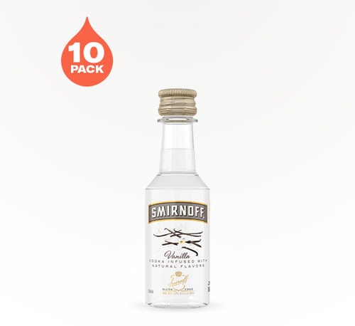 Smirnoff Vanilla Vodka 10 Bottles (50ml)