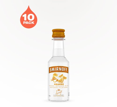 Smirnoff Orange Vodka 10 Bottles (50ml)