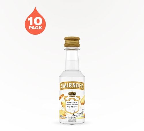 Smirnoff Pineapple Vodka 10 Bottles (50ml)