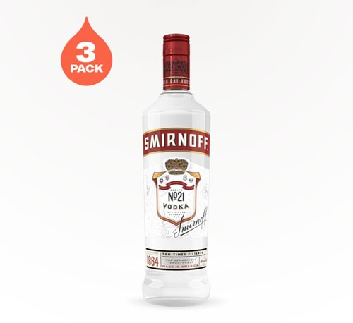 Smirnoff Classic Vodka 3 Bottles 750 ml