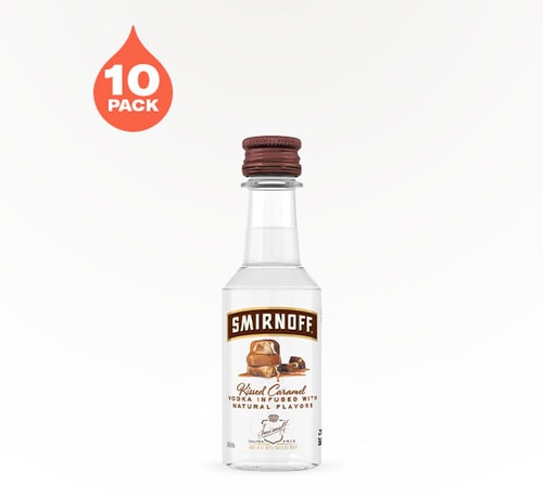 Smirnoff Kissed Caramel Vodka 10 Bottles (50ml)