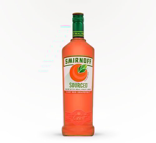 Smirnoff Sourced Ruby Red Grapefruit Vodka 1L (Bottle)