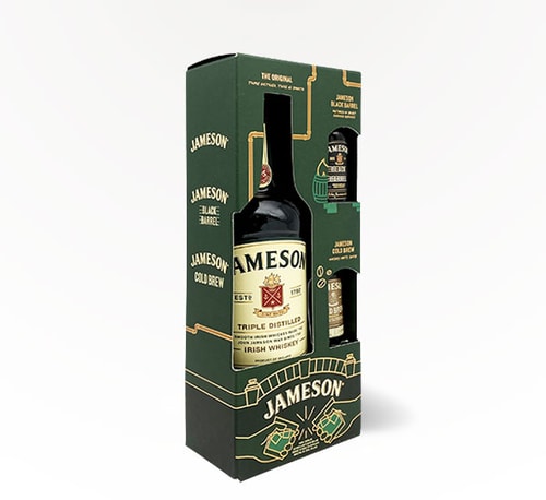 Jameson Irish Whiskey Gift Set with 50 ml Black Barrel and 50 ml Cold Brew 750ml (Bottle)