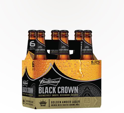 Budweiser Black Crown Golden Amber Lager 6 Bottles (12oz)