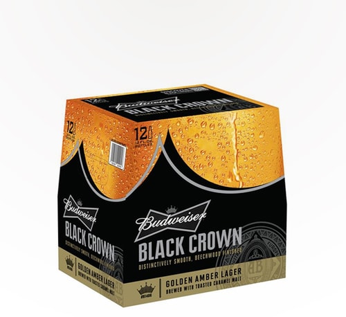 Budweiser Black Crown Golden Amber Lager 12 Bottles (12oz)