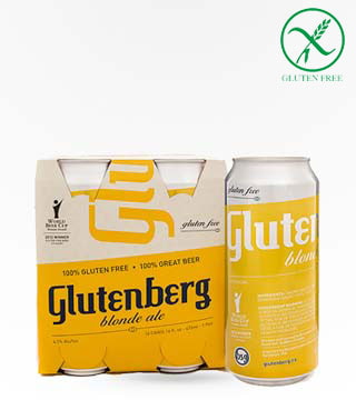 Glutenberg Gluten Free Blonde Ale 4 Cans 16 oz