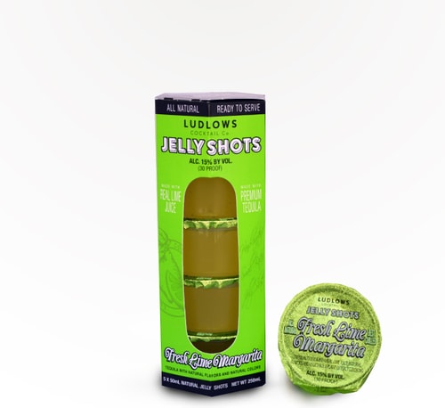 Ludlows Jelly Shots Fresh Lime Margarita 5 Pack